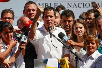 Juan Guaidó swore himself in as Venezuela's interim president.